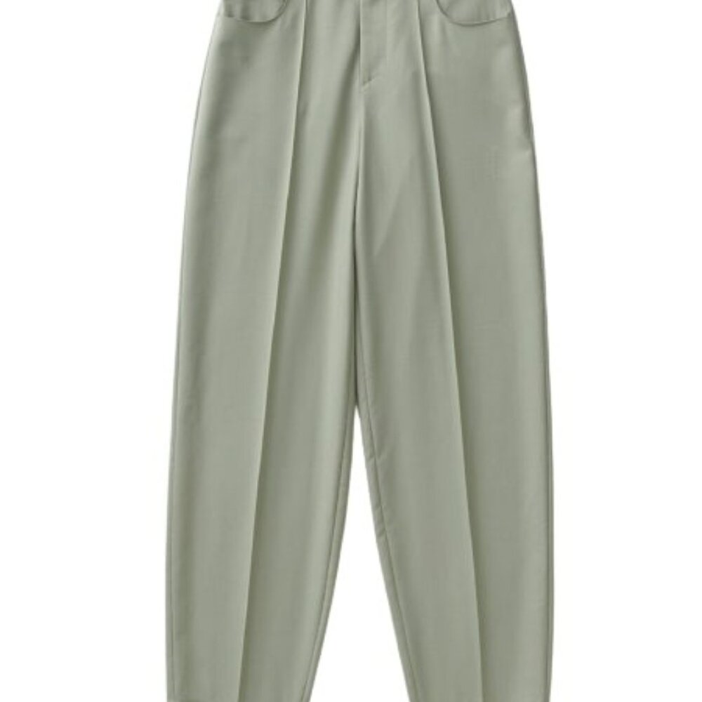 wool edge pants with decorative button, light weight by Aeron NWT